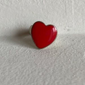 80s VINTAGE | Enamel Heart Ring